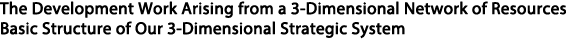 Development work generated by conformational network of resource
Structure & Works of Conformational Strategy System
